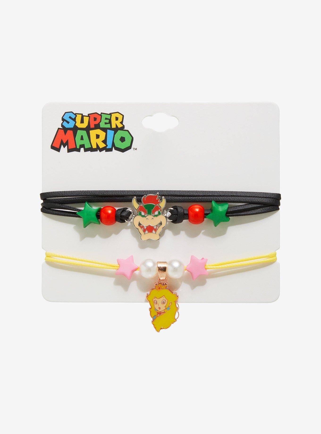 Super Mario Princess Peach & Bowser Best Friend Bracelet Set, , hi-res