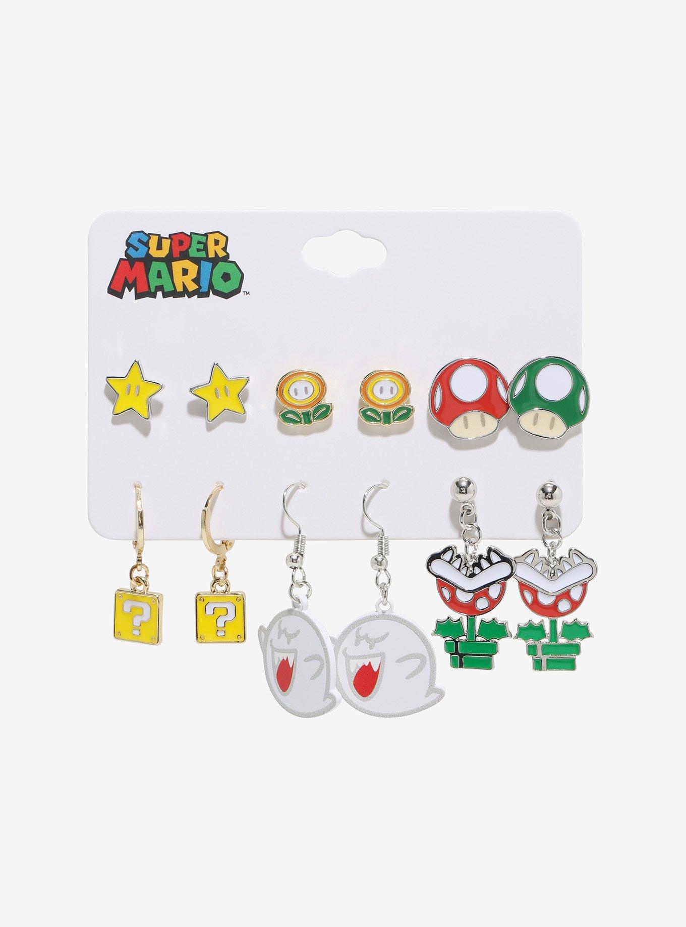 Super Mario Icons Earring Set, , hi-res