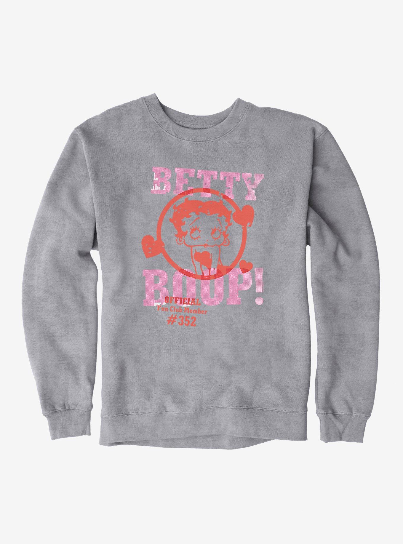 Betty Boop Pink #352 Sweatshirt, HEATHER GREY, hi-res