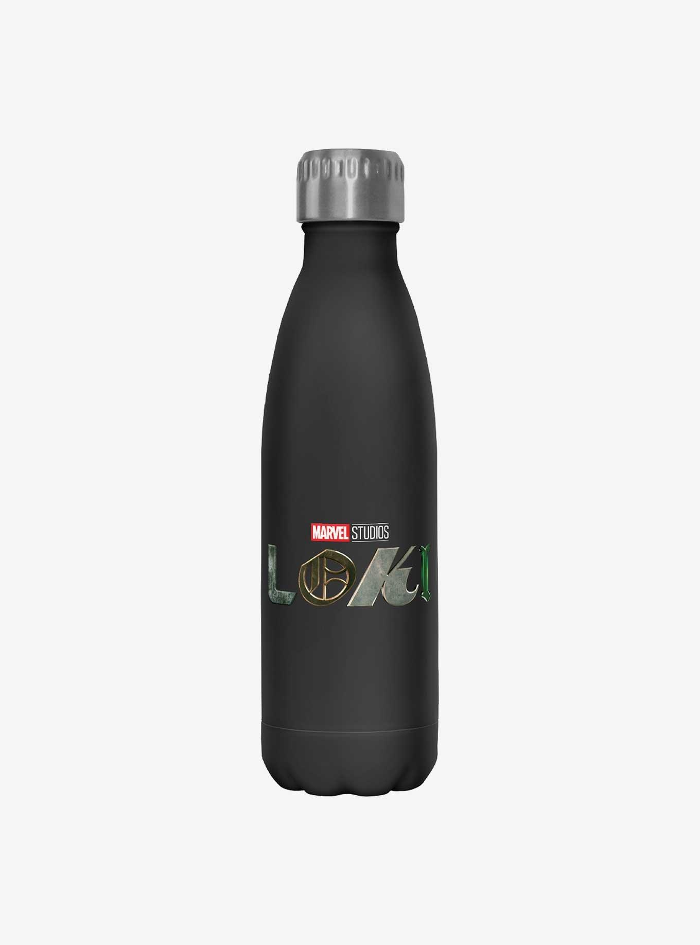 Marvel Loki Logo Stainless Steel Water Bottle, , hi-res