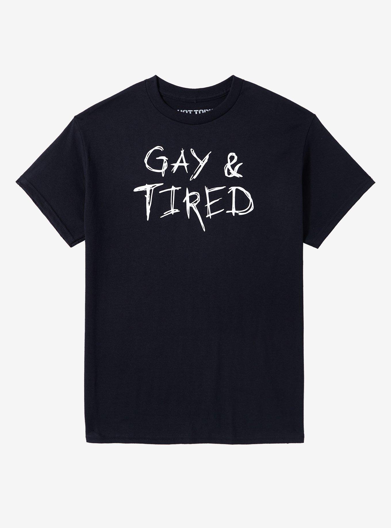 Gay & Tired T-Shirt, BLACK, hi-res