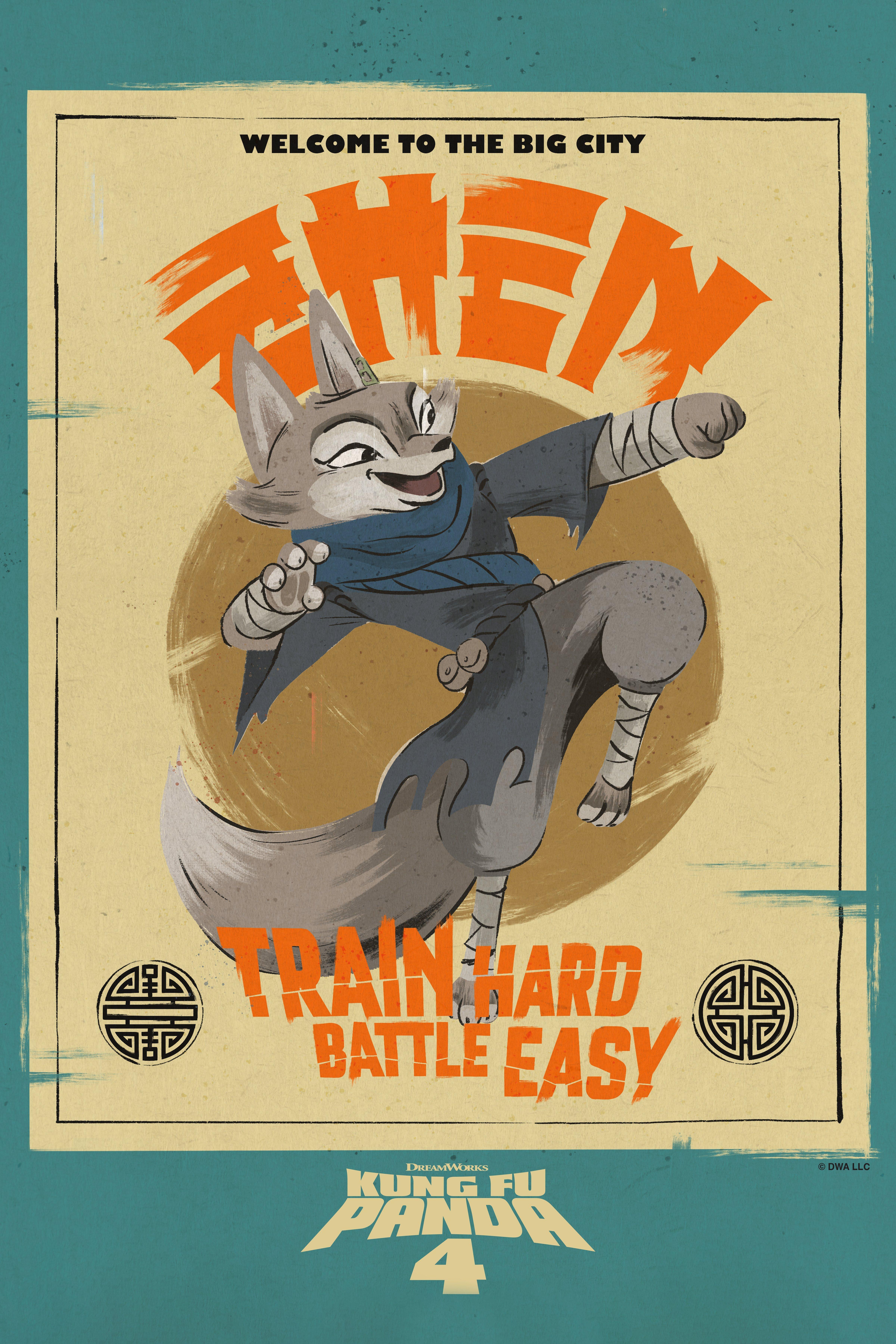 Kung Fu Panda 4 Zhen Train Hard Battle Easy Poster - WHITE | Hot Topic