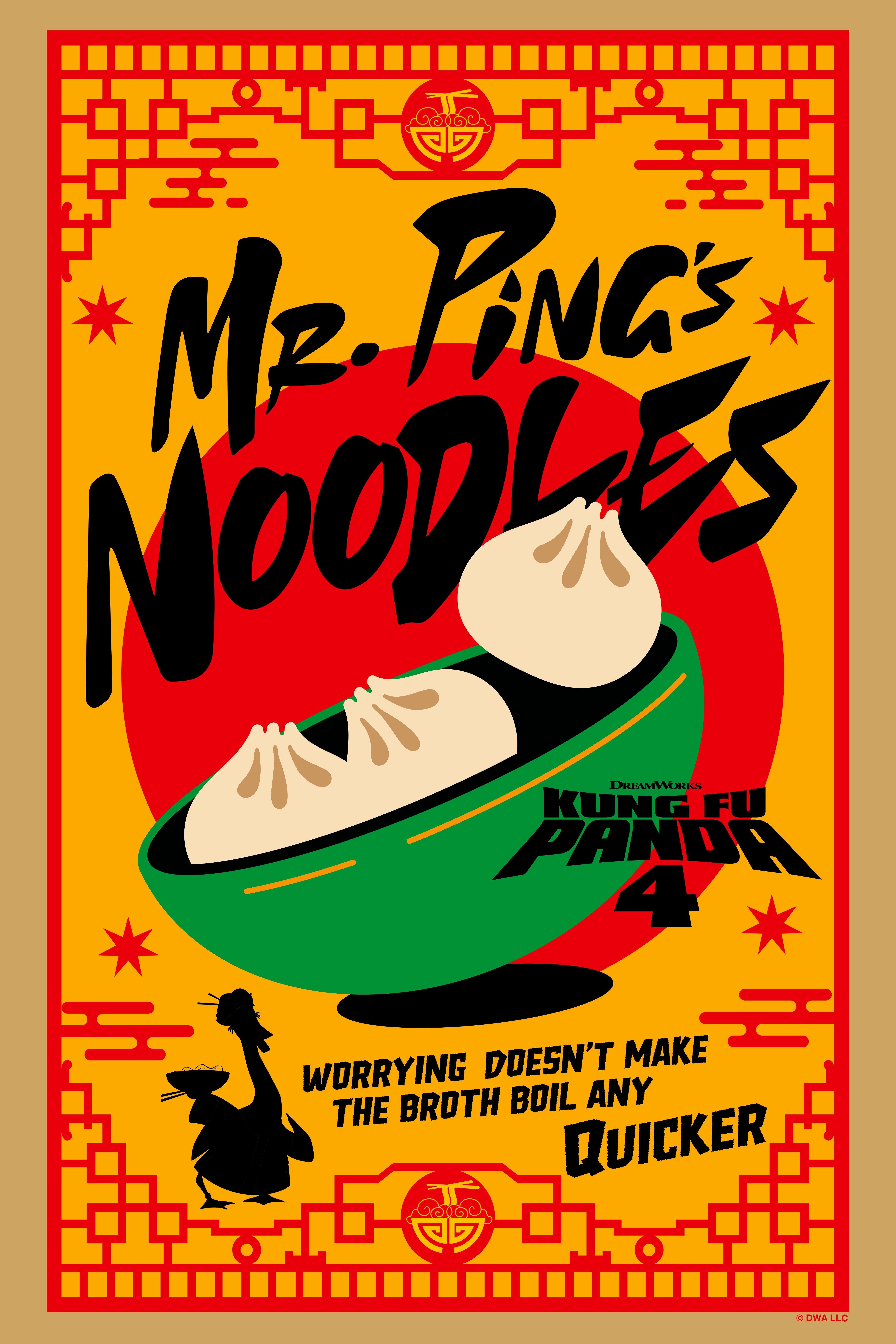 Kung Fu Panda 4 Mr. Ping'S Noodles Poster, WHITE, hi-res