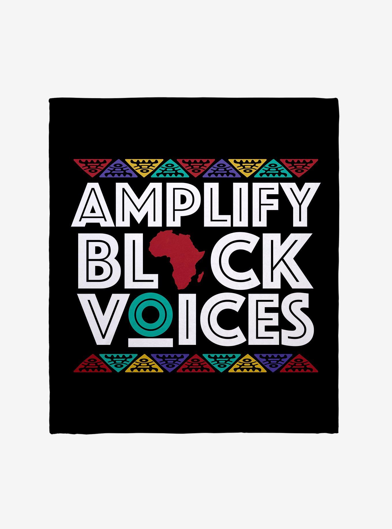 Black History Month Amplify Black Voices Throw Blanket, , hi-res