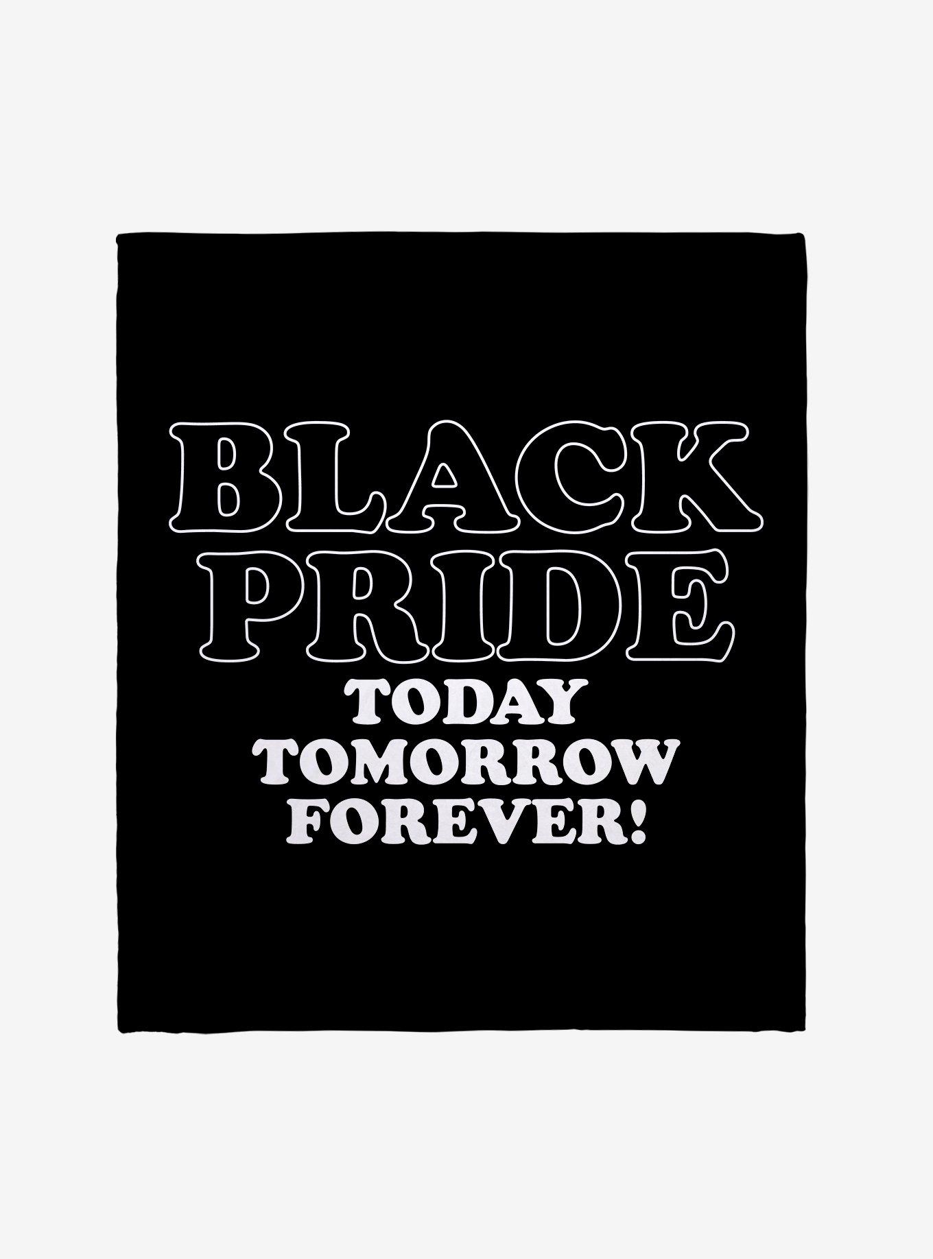 Black History Month Pride Today Tommorrow Forever Throw Blanket, , hi-res