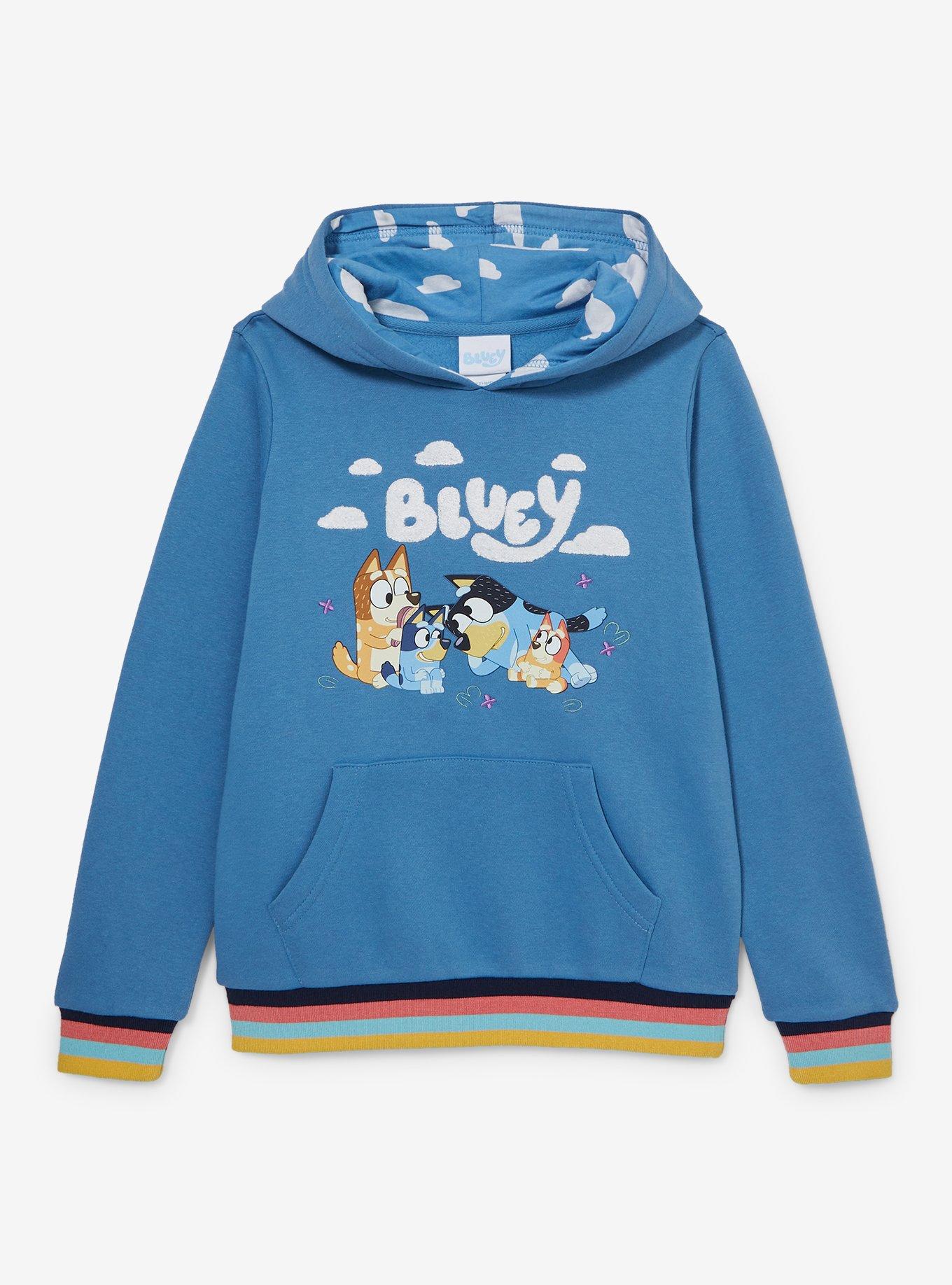 Bluey Family Portrait Youth Hoodie - BoxLunch Exclusive, MULTI, hi-res