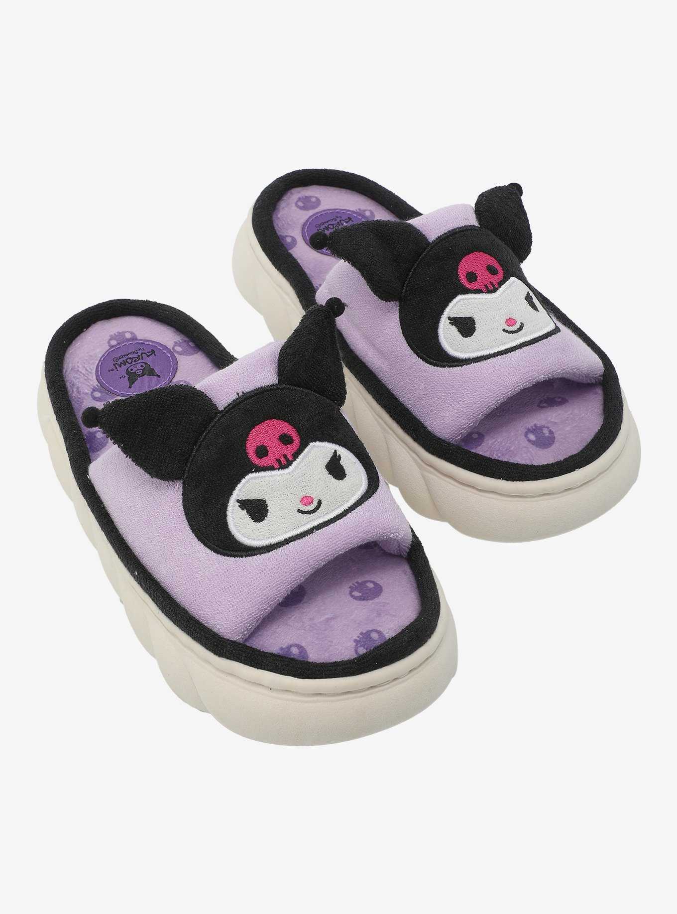 Kuromi Plush Slide Sandals, , hi-res
