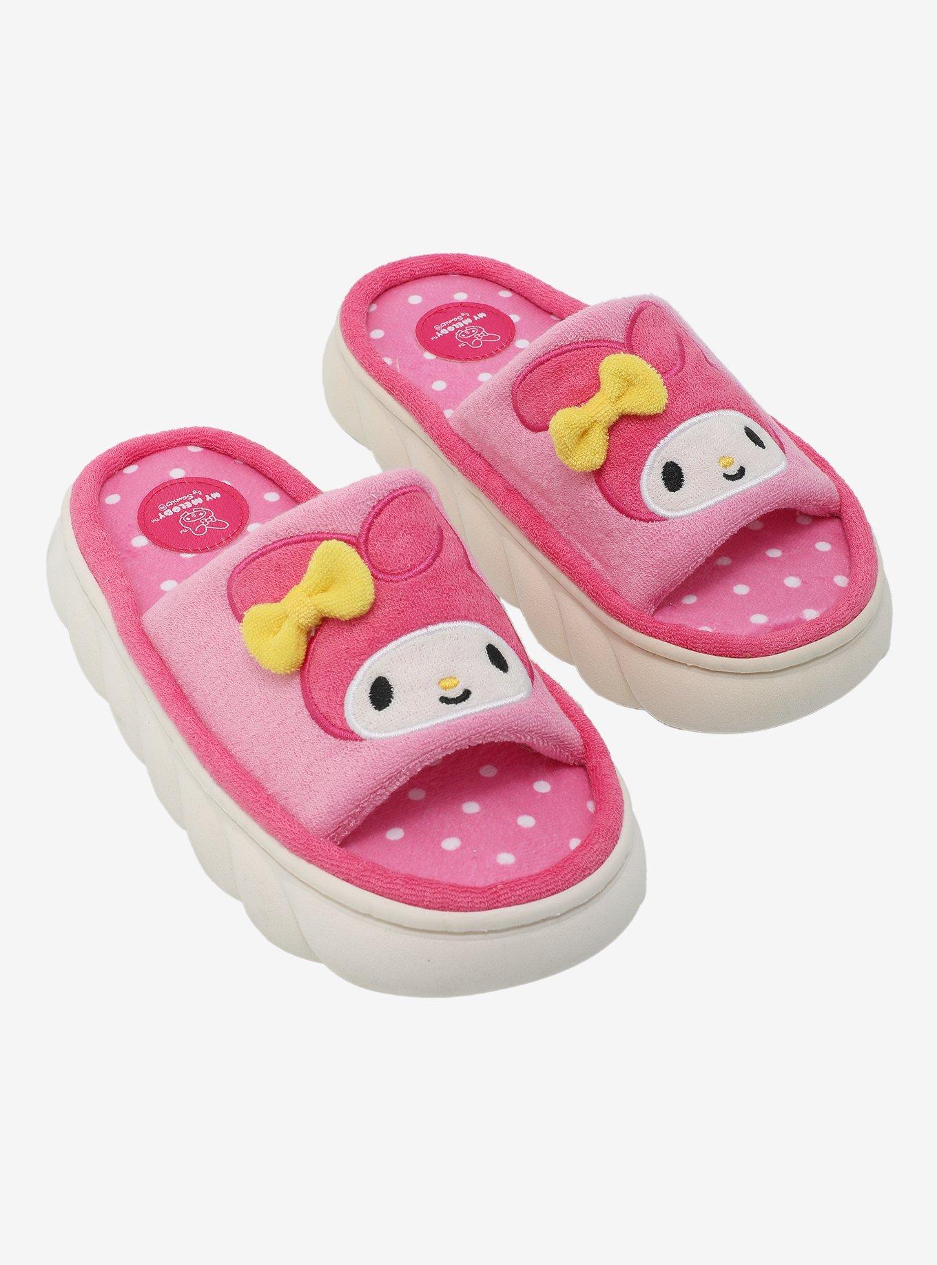 My Melody Plush Slide Sandals, MULTI, hi-res