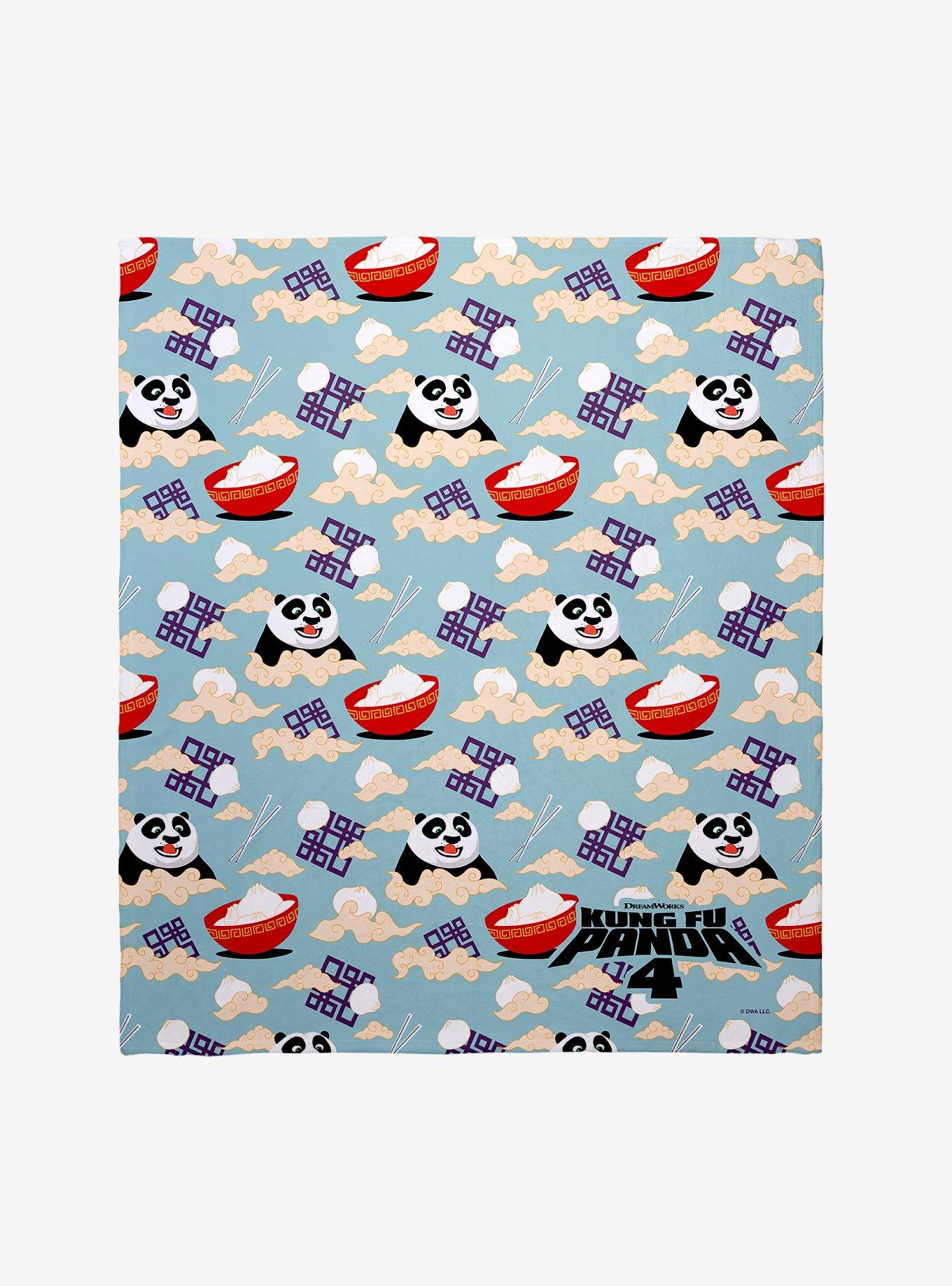 Kung Fu Panda 4 But First Dumplings Throw Blanket, , hi-res