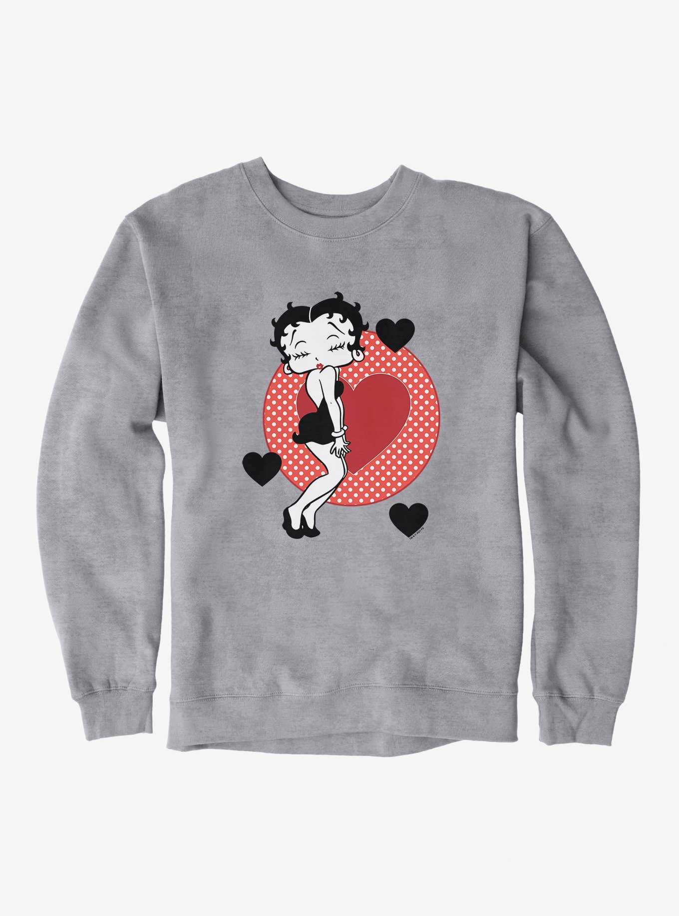 Betty Boop Pucker Up Sweatshirt, , hi-res