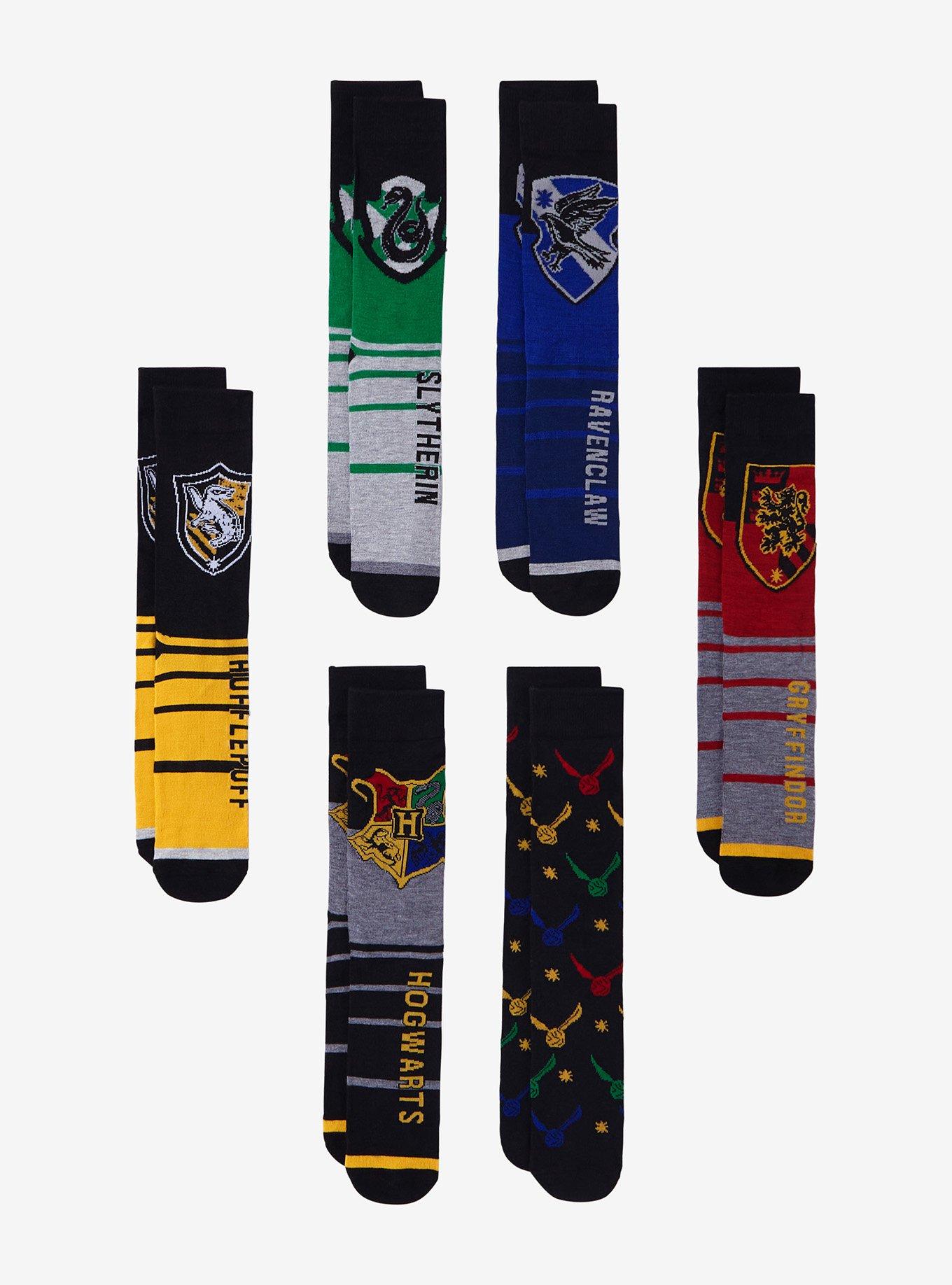 Harry Potter Hogwarts Crew Socks 6 Pair, , hi-res