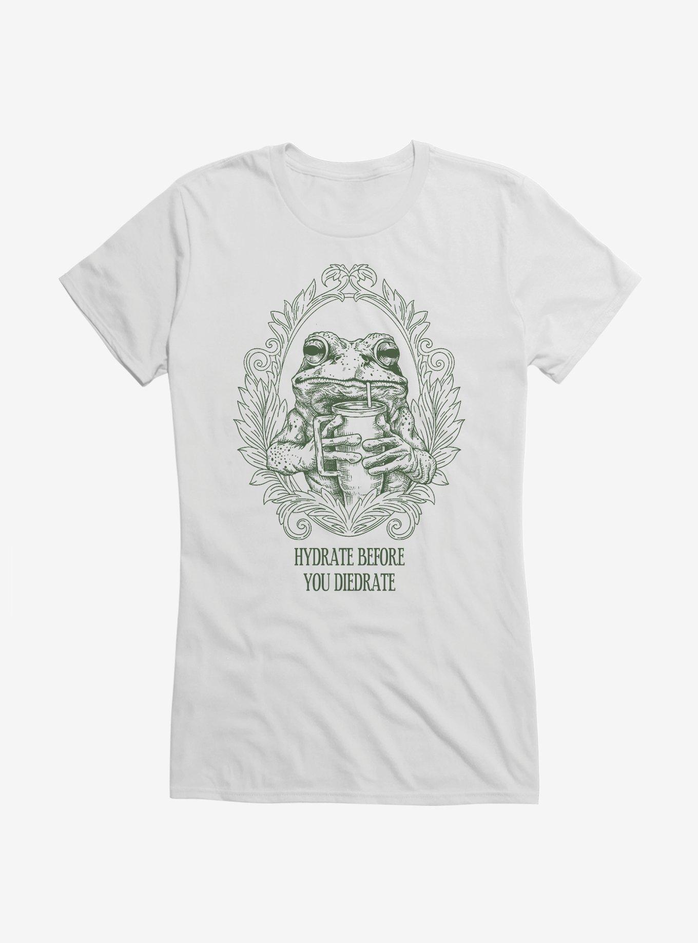 Hydrate Before You Diedrate Frog Portrait Girls T-Shirt, , hi-res