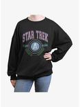 Star Trek Collegiate Womens Oversized Sweatshirt, BLACK, hi-res