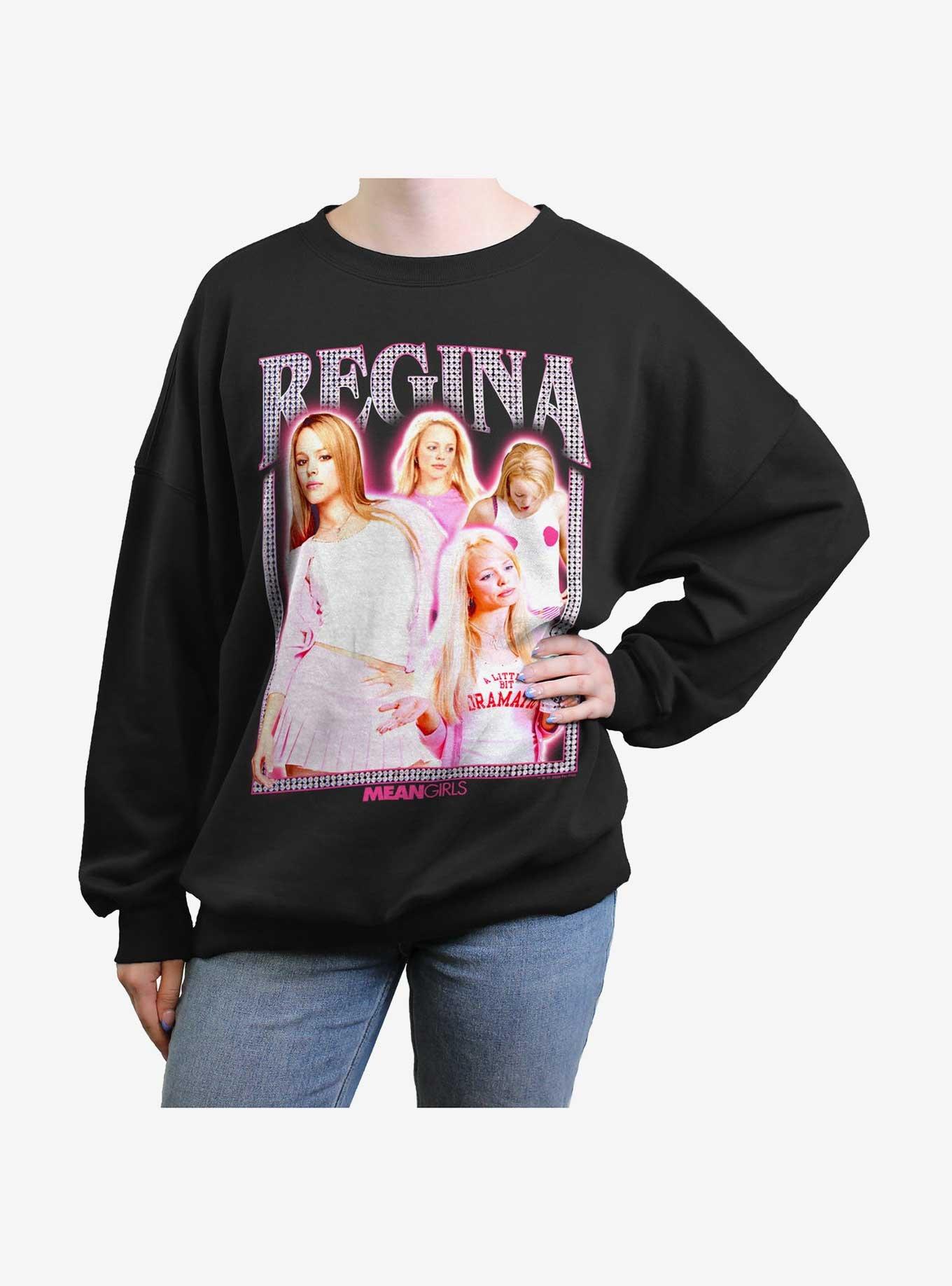 Mean Girls Regina Vintage Womens Oversized Sweatshirt, BLACK, hi-res