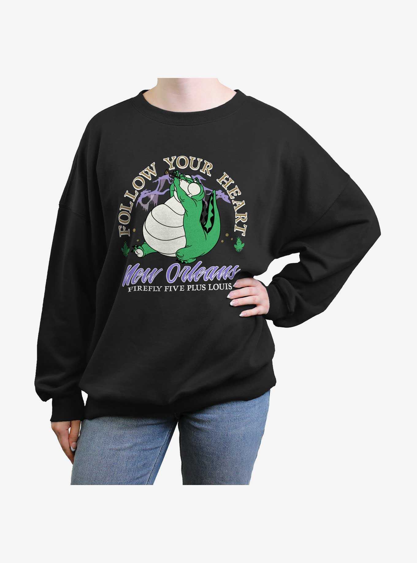 Disney Princess And The Frog Follow Your Heart Womens Oversized Sweatshirt, , hi-res