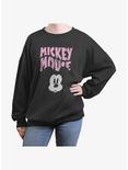 Disney Mickey Mouse Wavy Womens Oversized Sweatshirt, BLUEHTR, hi-res