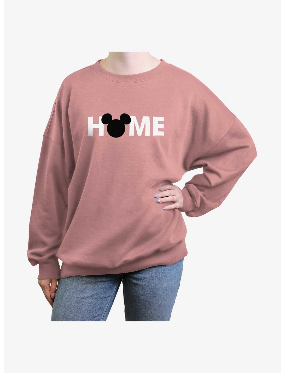 Disney Mickey Mouse Home Womens Oversized Sweatshirt, DESERTPNK, hi-res