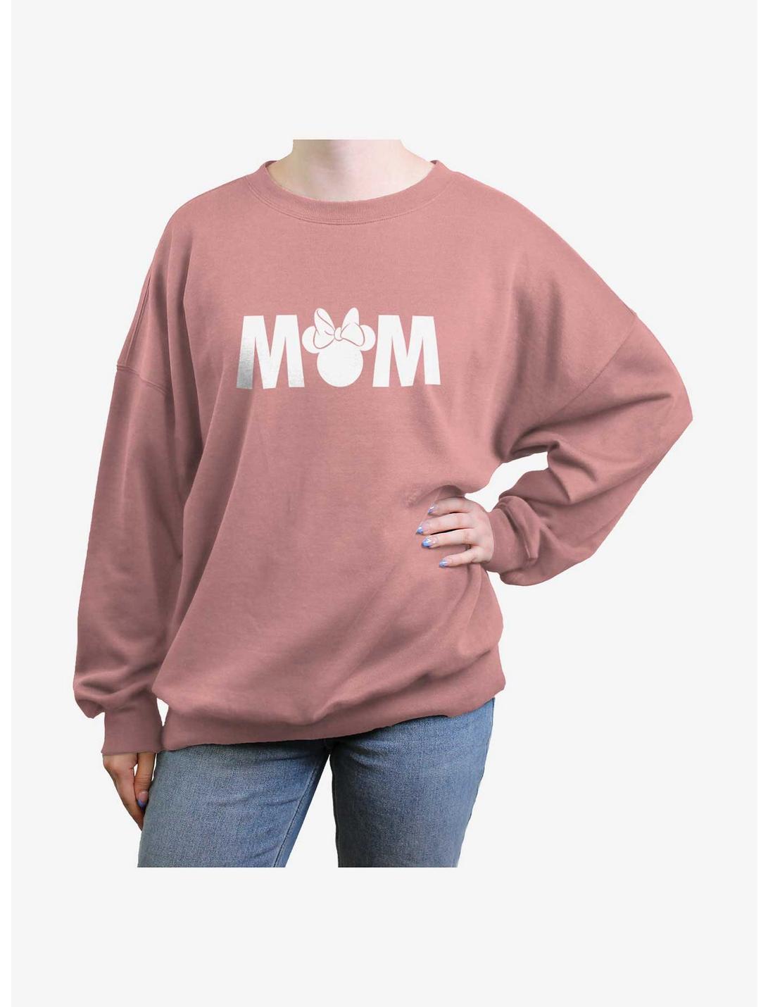 Disney Mickey Mouse Mom Womens Oversized Sweatshirt, DESERTPNK, hi-res