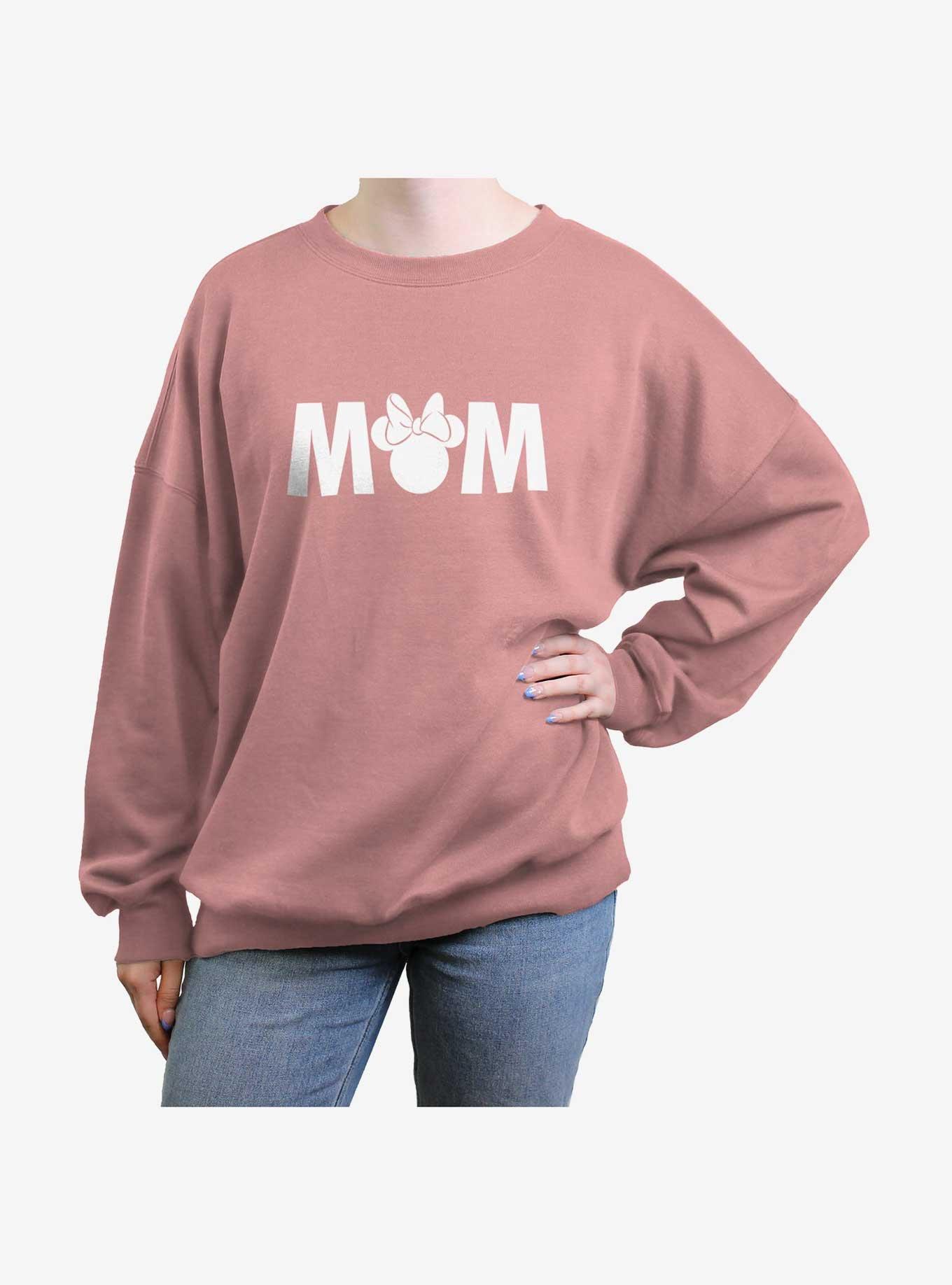 Disney Mickey Mouse Mom Womens Oversized Sweatshirt, DESERTPNK, hi-res