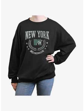 MTV New York Collegiate Womens Oversized Sweatshirt, , hi-res