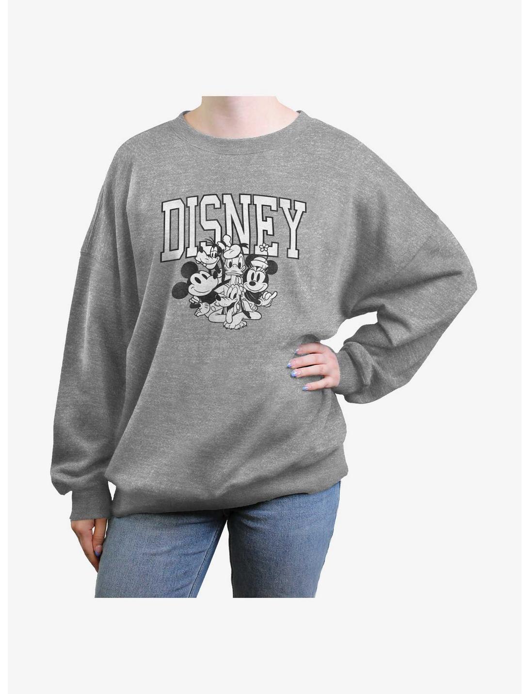 Disney Mickey Mouse Group Womens Oversized Sweatshirt, DESERTPNK, hi-res