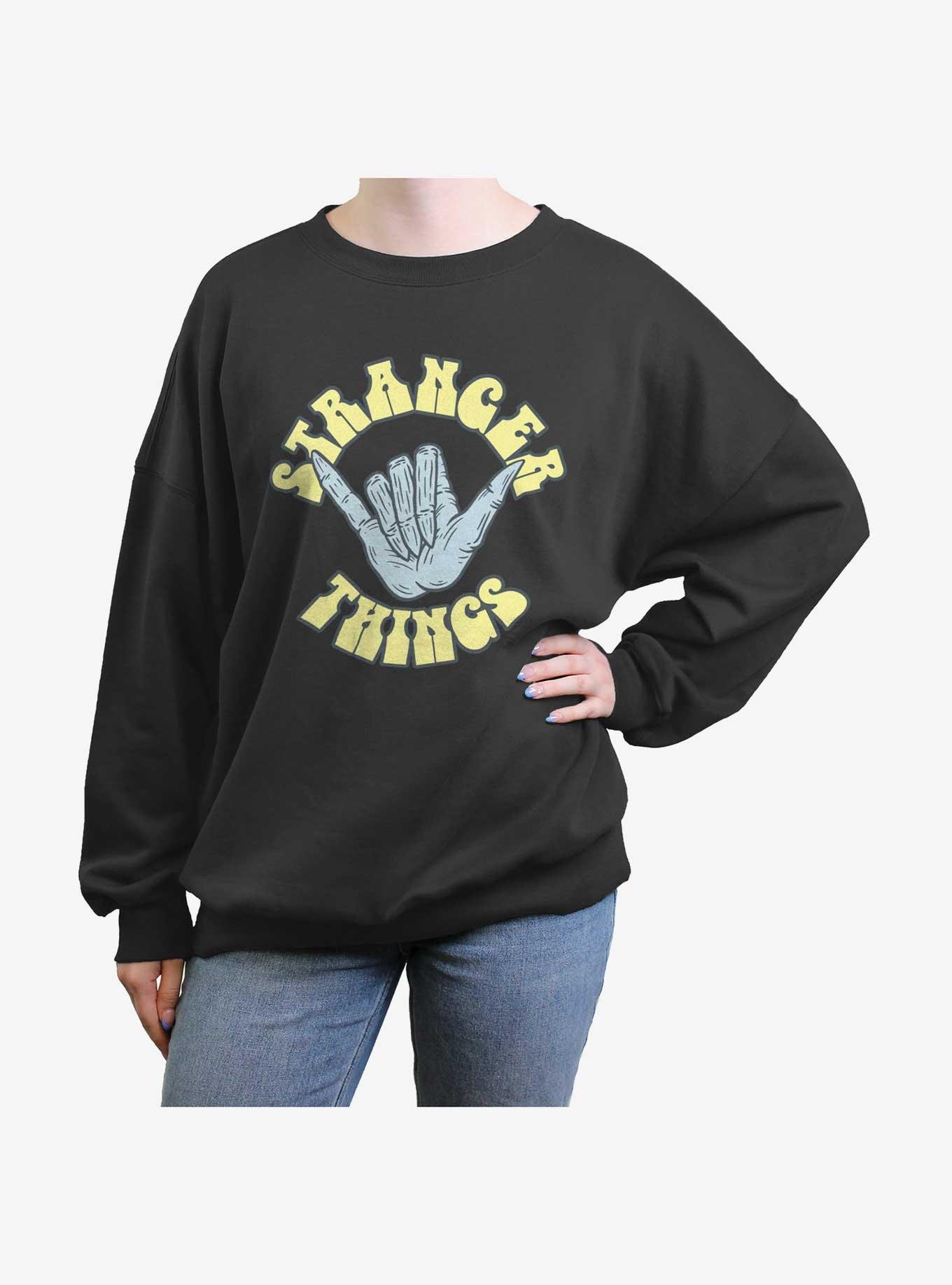 Stranger Things Rad Things Womens Oversized Sweatshirt, DESERTPNK, hi-res