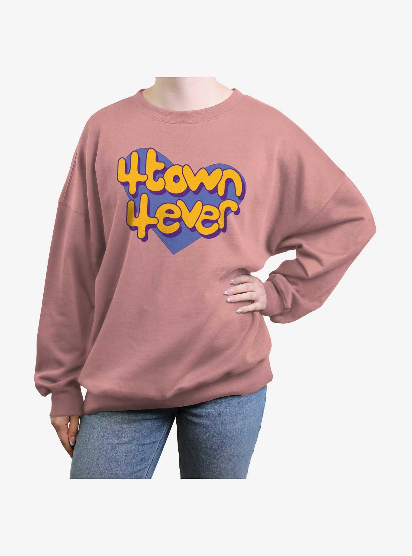 Disney Pixar Turning Red 4Town 4ever Womens Oversized Sweatshirt, DESERTPNK, hi-res