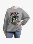 Disney Beauty And The Beast Found Within Womens Oversized Sweatshirt, HEATHER GR, hi-res