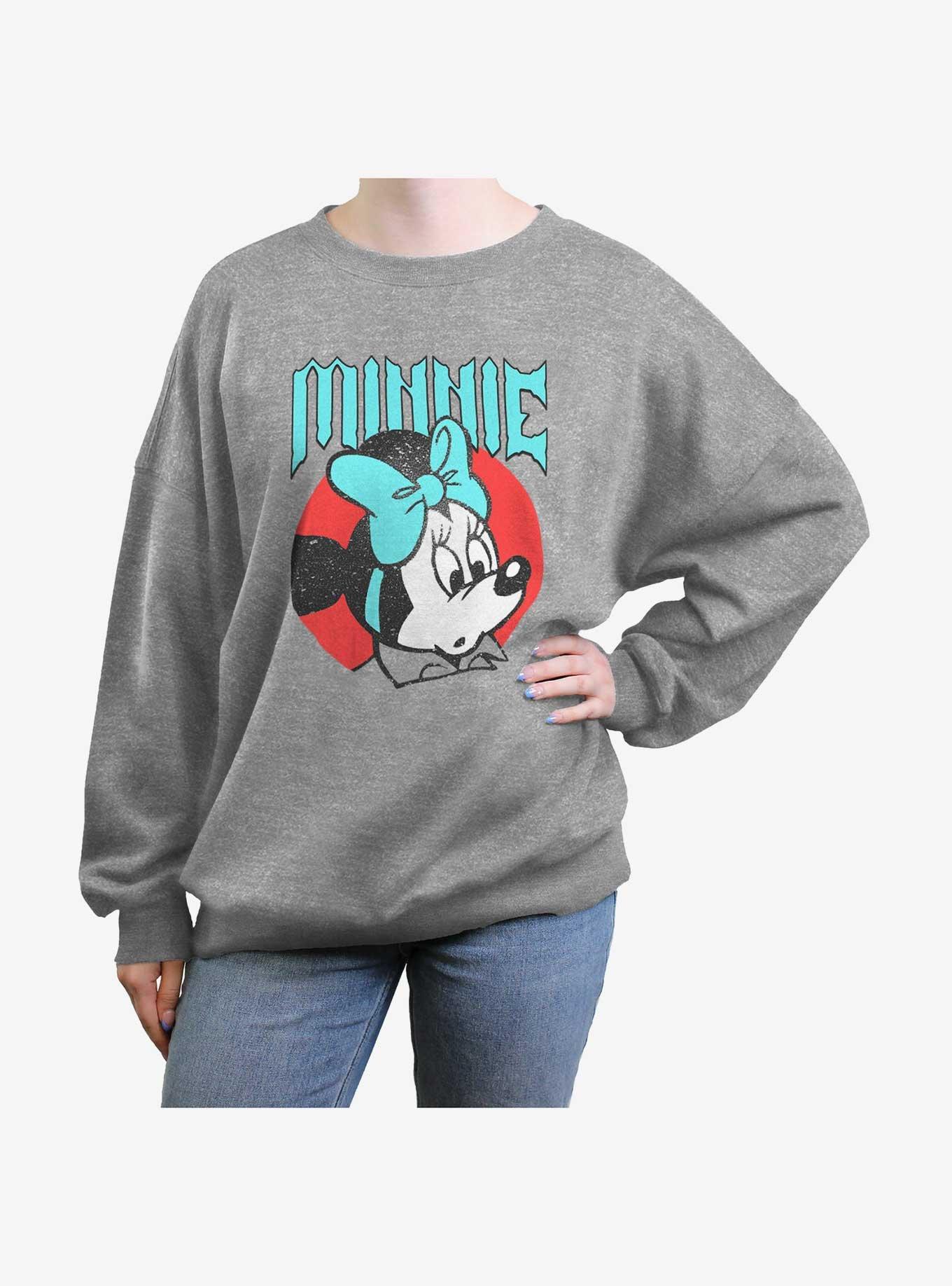 Disney Minnie Mouse Grunge Womens Oversized Sweatshirt, , hi-res