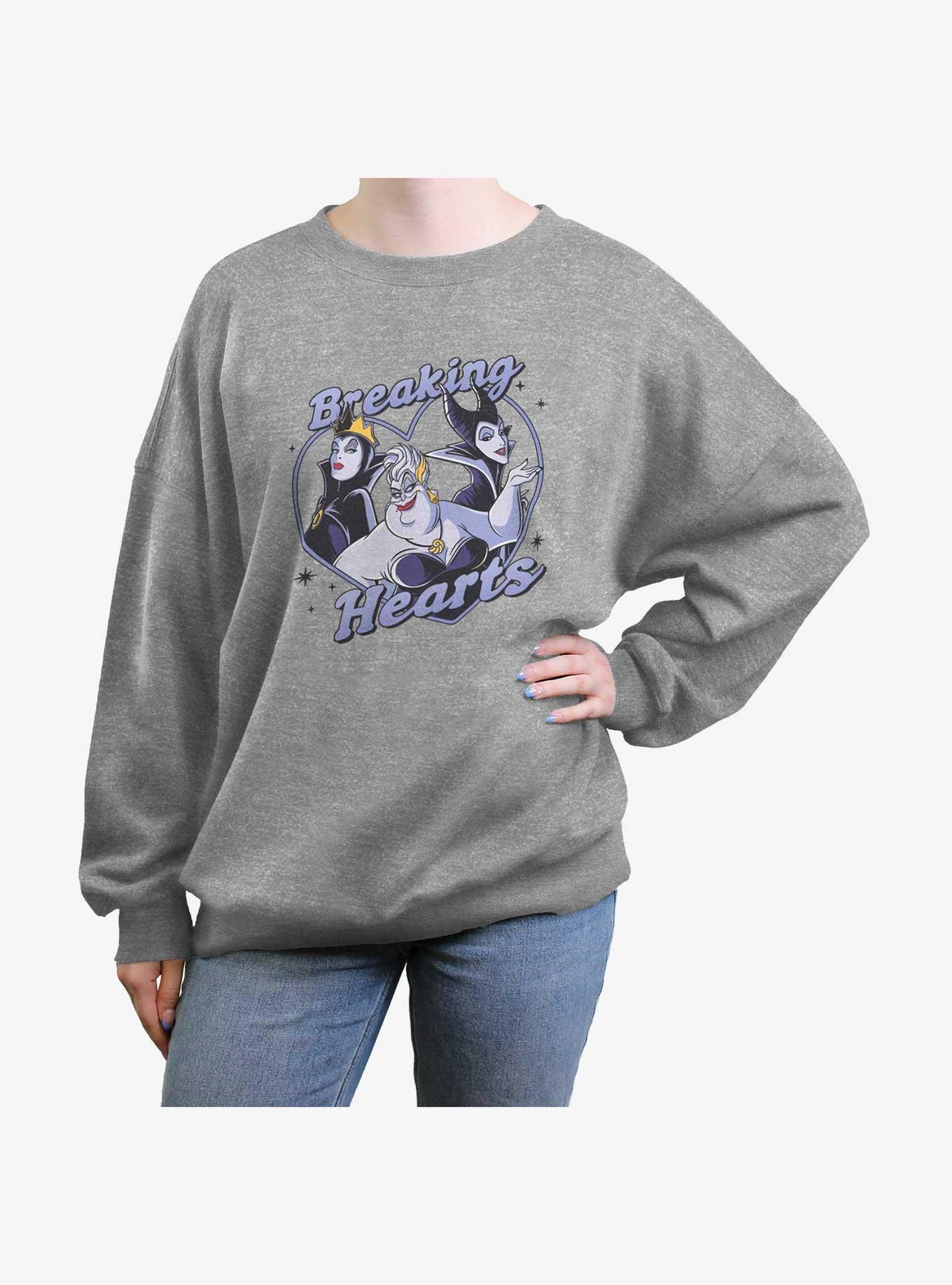 Disney Villains Breaking Hearts Womens Oversized Sweatshirt, , hi-res