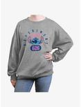Disney Lilo & Stitch Experiment 626 Collegiate Womens Oversized Sweatshirt, HEATHER GR, hi-res