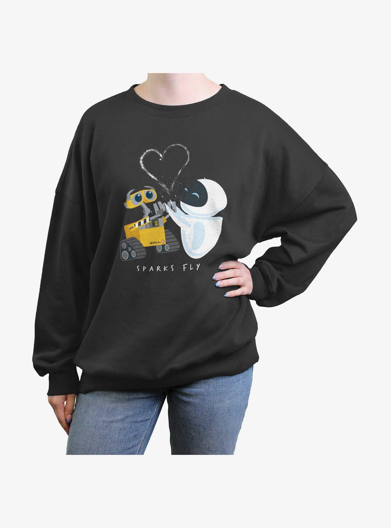 Disney Pixar Wall-E Sparks Fly Womens Oversized Sweatshirt, , hi-res