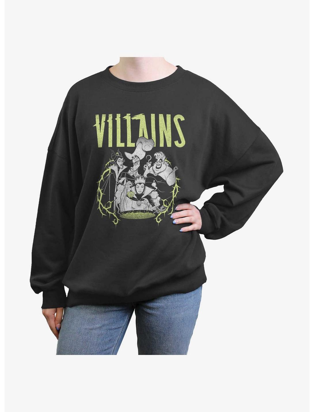 Disney Villains Thorns Womens Oversized Sweatshirt, CHARCOAL, hi-res