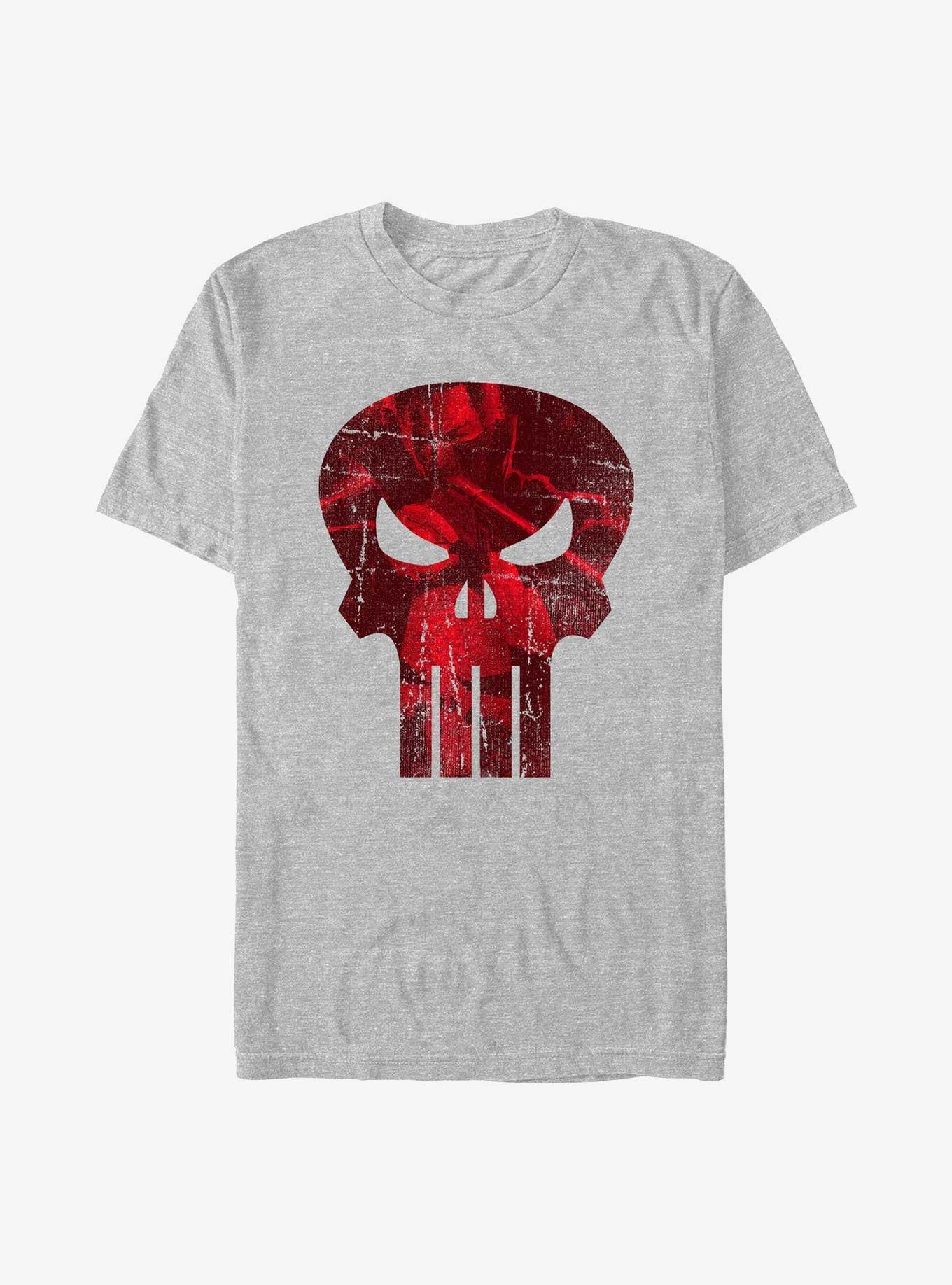 Marvel Punisher Logo Filled With Rage T-Shirt, ATH HTR, hi-res