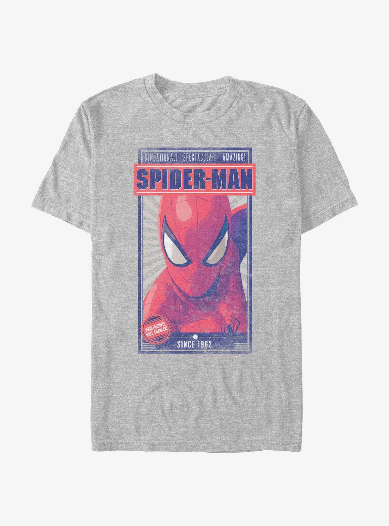 Marvel Spider-Man Spidey Poster T-Shirt, ATH HTR, hi-res