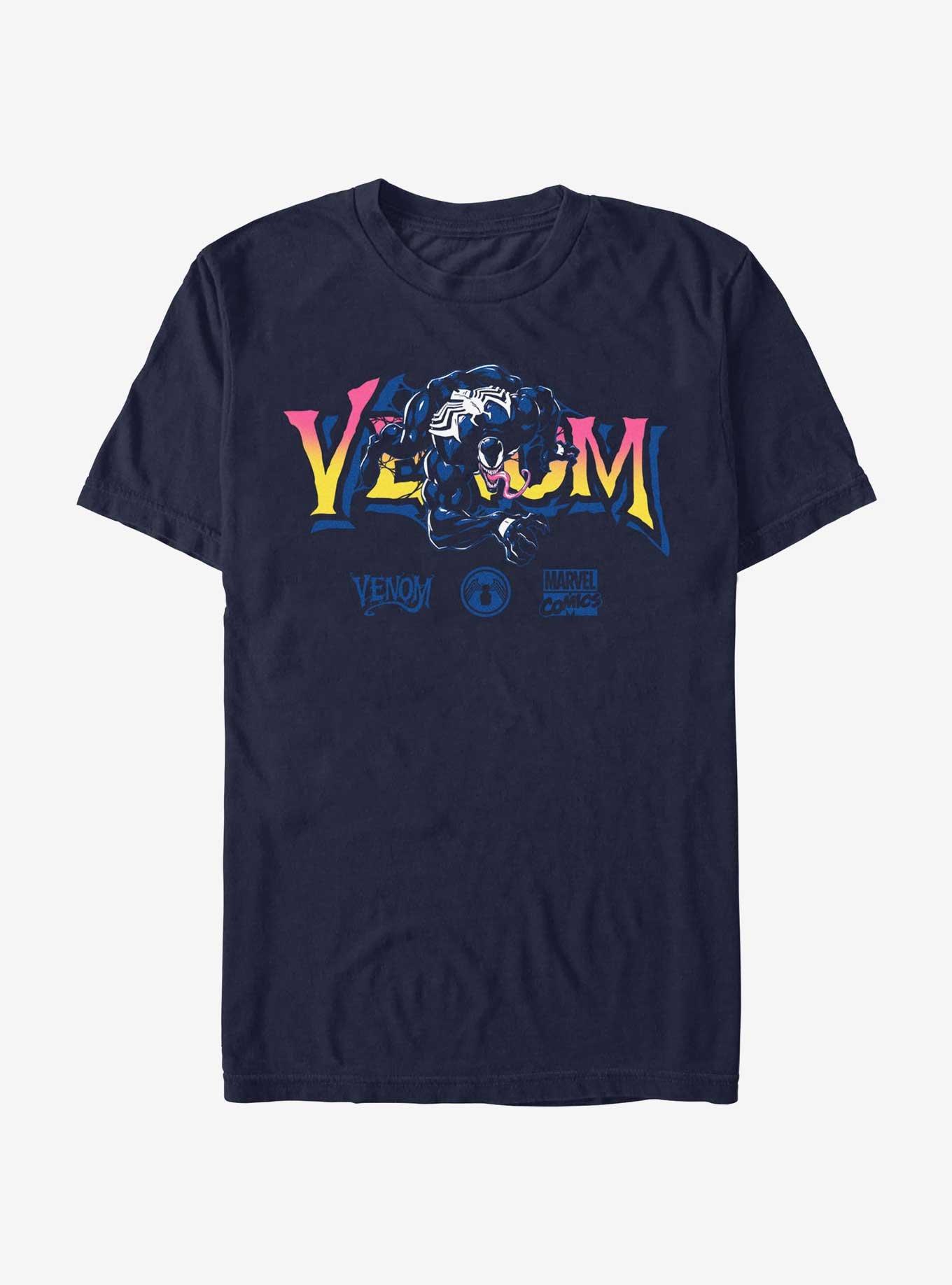 Marvel Spider-Man Venom Logo T-Shirt, NAVY, hi-res