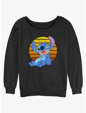 Disney Lilo & Stitch Sunset Stitch Womens Slouchy Sweatshirt, , hi-res