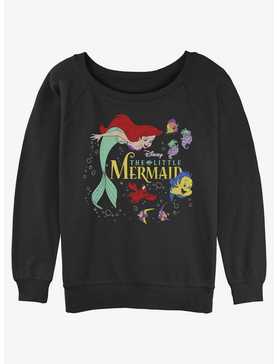 Disney The Little Mermaid Sea Creatures Womens Slouchy Sweatshirt, , hi-res