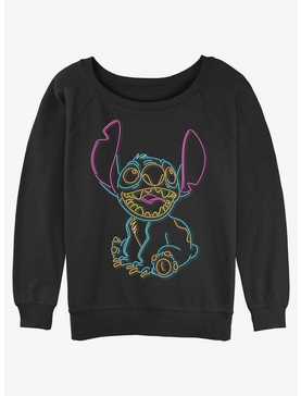 Disney Lilo & Stitch Color lines Womens Slouchy Sweatshirt, , hi-res
