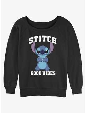 Disney Lilo & Stitch Good Vibes Womens Slouchy Sweatshirt, , hi-res
