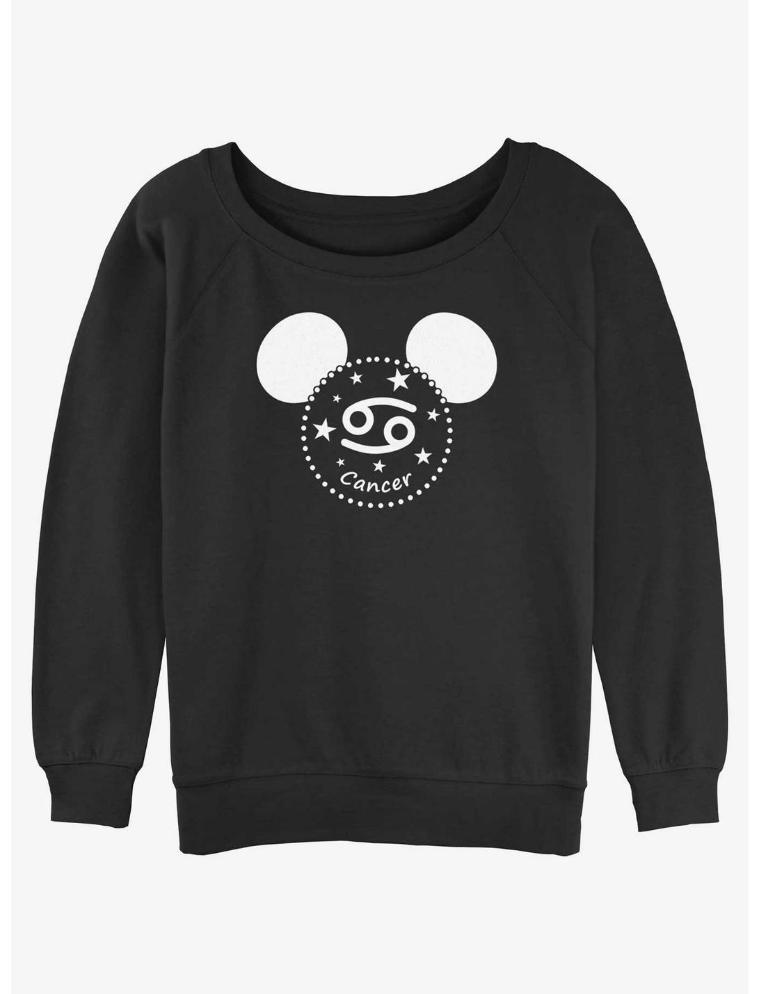 Disney Mickey mouse Cancer Womens Slouchy Sweatshirt, BLACK, hi-res