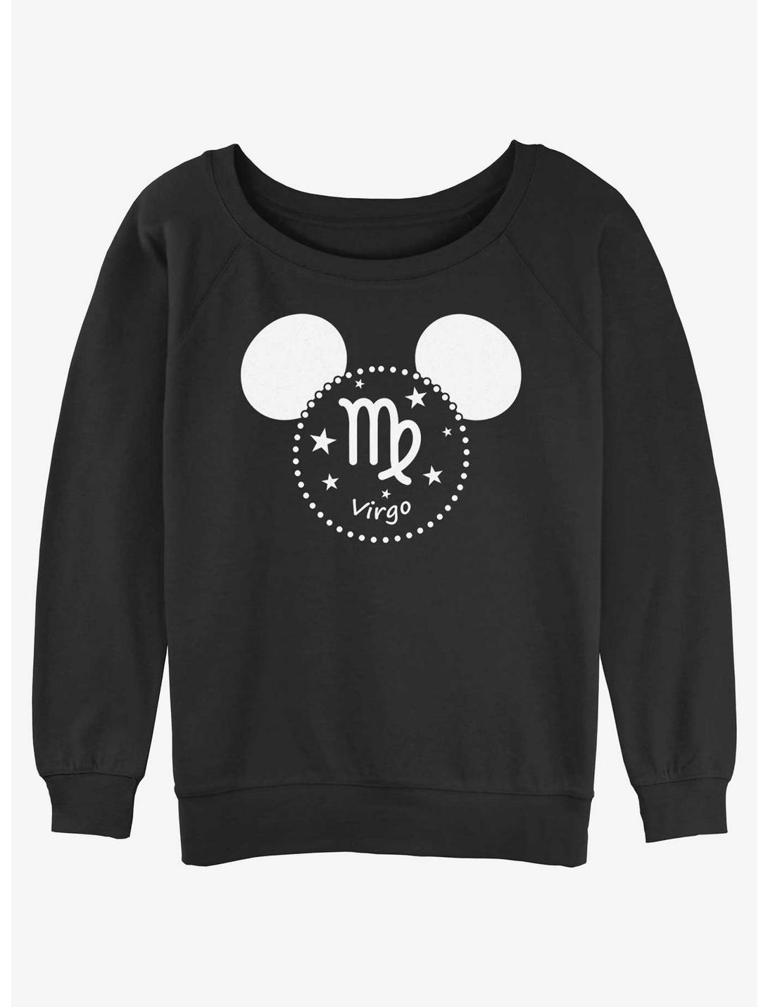 Disney Mickey mouse Virgo Womens Slouchy Sweatshirt, BLACK, hi-res