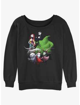 Disney Nightmare Before Christmas Groupshot Womens Slouchy Sweatshirt, , hi-res