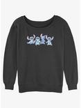 Disney Lilo & Stitch Pose Line Womens Slouchy Sweatshirt, CHAR HTR, hi-res