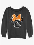 Disney Minnie Mouse Webs Womens Slouchy Sweatshirt, CHAR HTR, hi-res