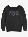 Disney Lilo & Stitch Light Name Womens Slouchy Sweatshirt, BLACK, hi-res
