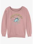 Disney Lilo & Stitch Unbothered Womens Slouchy Sweatshirt, DESERTPNK, hi-res