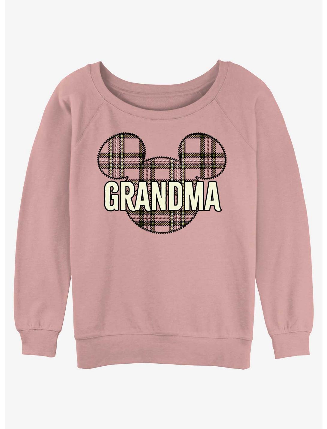 Disney Mickey Mouse Grandma pattern Womens Slouchy Sweatshirt, DESERTPNK, hi-res