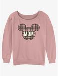 Disney Mickey Mouse Mom pattern Womens Slouchy Sweatshirt, DESERTPNK, hi-res