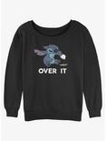 Disney Lilo & Stitch Over It Womens Slouchy Sweatshirt, BLACK, hi-res